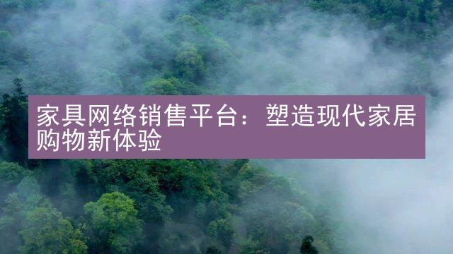 家具网络销售平台：塑造现代家居购物新体验