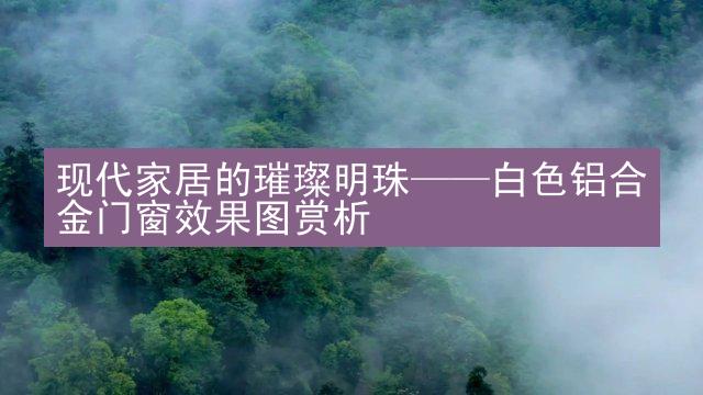 现代家居的璀璨明珠——白色铝合金门窗效果图赏析